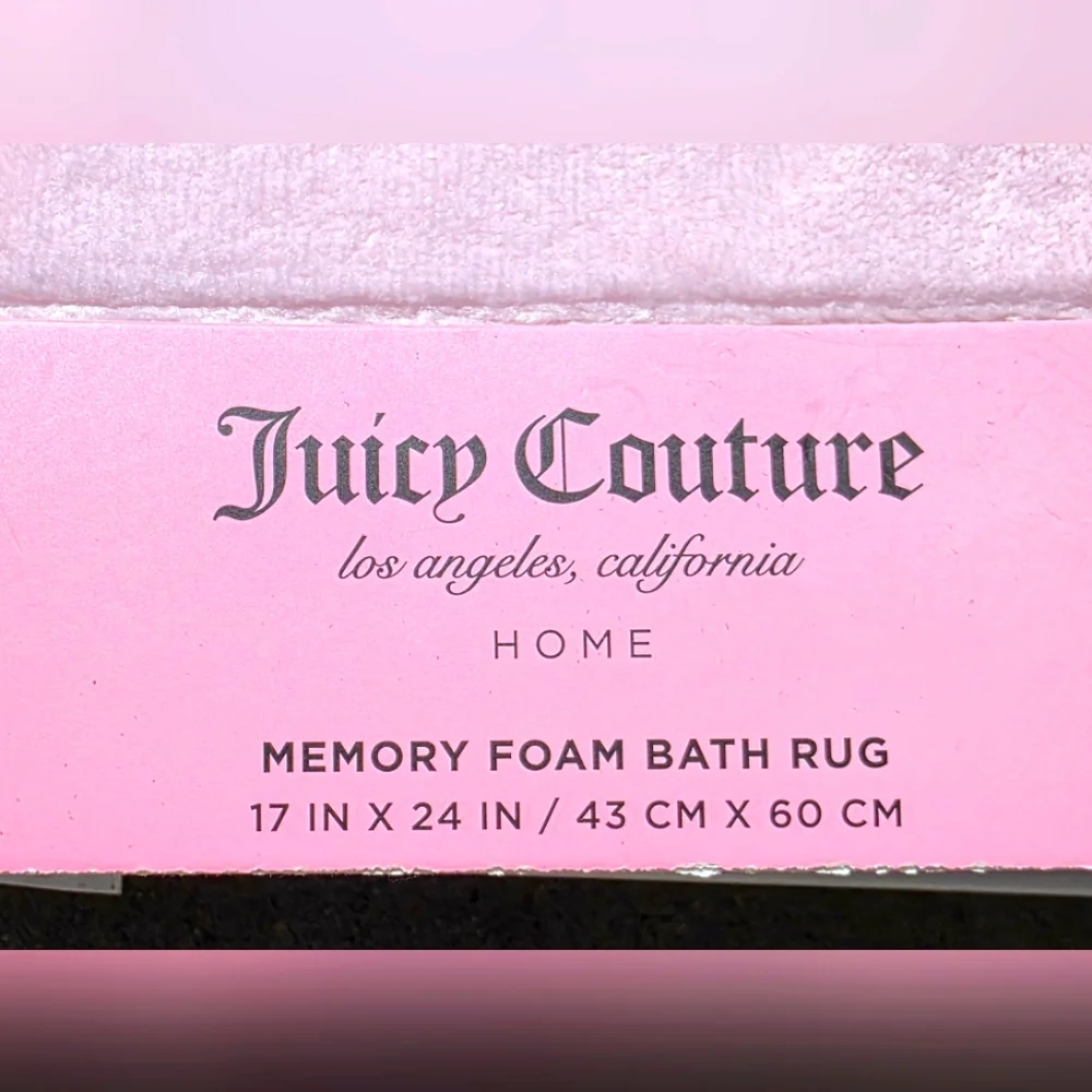 Juicy Couture Memory Foam Pink Bath Mat
